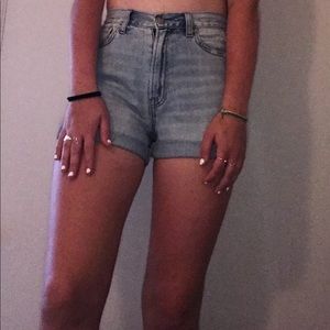 American Eagle mom jeans cut into shorts!